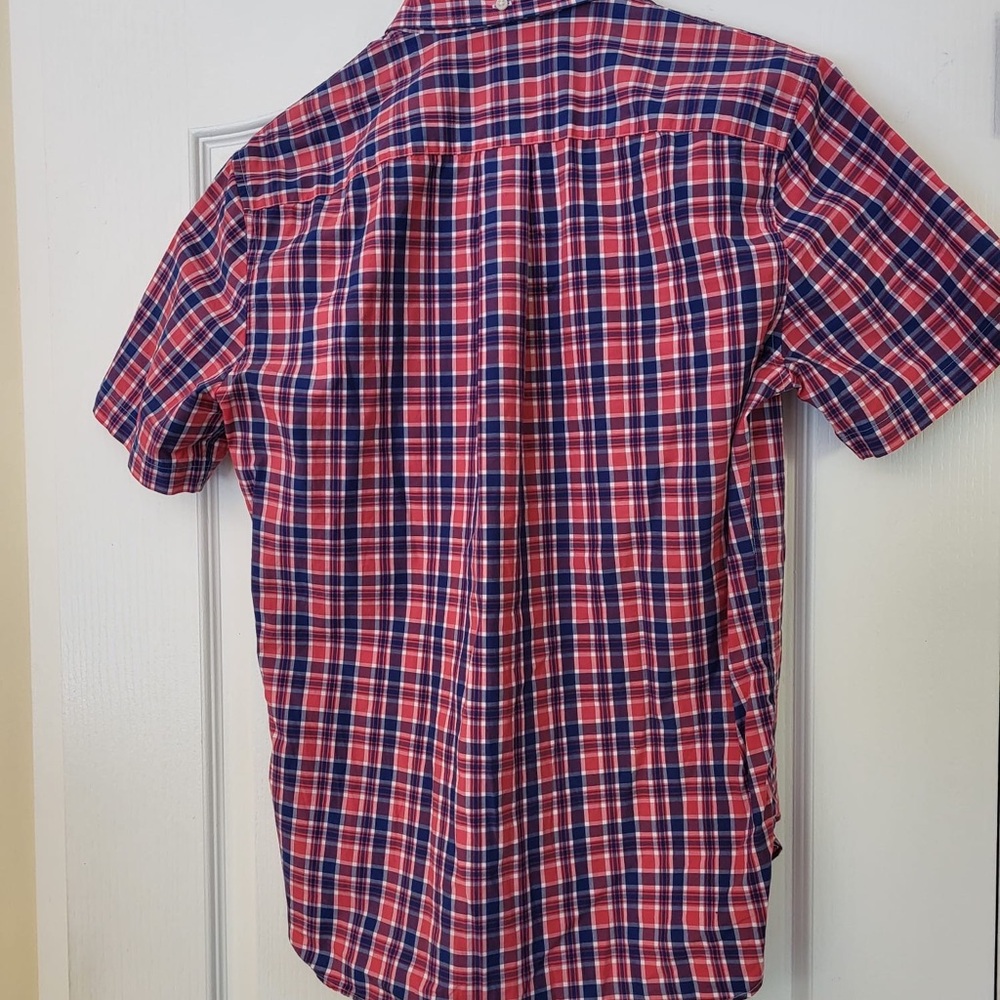 Brooks Brothers Red and Blue Checkered Shirt Medium short sleeve - Picture 2 of 5